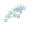 Peigne à chignon de mariée fleurs en tissu, perles et strass. Accessoire de cheveux mariage. Achat en ligne ou boutique mariage paris coiffure