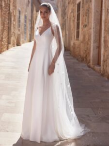 Voile de mariée long 1 couche en tulle et fleurs 3D. Accessoire mariage petits prix. Boutique concept-store paris et eshop