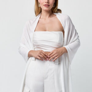 Etole fine blanc ivoire. Châle, boléro, étole, cape mariée blanche accessoire de mariée. Acheter boutique mariage Paris. En ligne