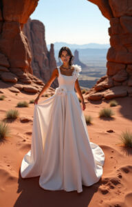 Robe de mariée Josie volume satin col carré. Mariage retro chic. Boutique Mariage essayer boutique Paris showroom rdv