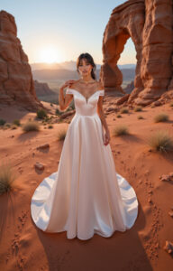 Robe de mariée Jacky sans dentelle simple bustier matière satin blanche. Petit prix moins de 1000€ essayer boutique Paris